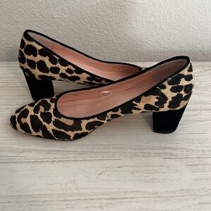 Kate Spade Leopard Cheetah Dyed Calf Hair Block Heel - Women's Size 6.5